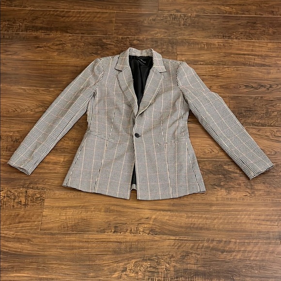 Lucky Brand Black and White Houndstooth Blazer, Sz. Small - Picture 1 of 9